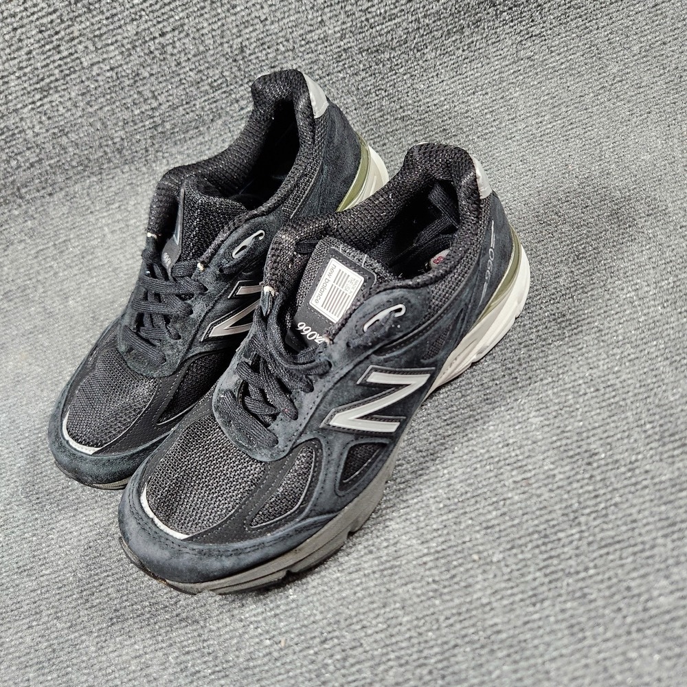New Balance 990v4 W990BK4 Black Suede Running Shoes Sneakers Women 8.5 USA MADE